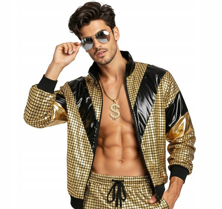 Dres w stylu retro z lat 70. i 80 - złoty