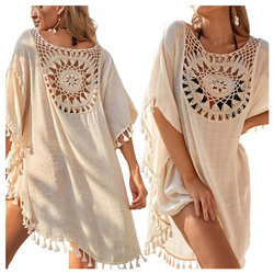 Pareo plażowe sukienka boho frędzle