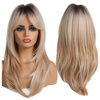 Peruka długa ombre blond prosta grzywka