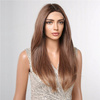 Peruka lace front długa brąz prosta