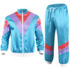 Dres w stylu retro z lat 70. i 80 - niebieski