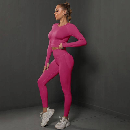 Komplet zestaw sportowy legginsy + top 