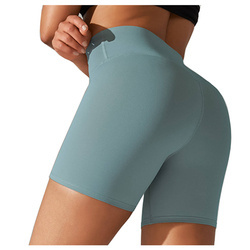 Kolarki spodenki sportowe fitness z wysokim stanem