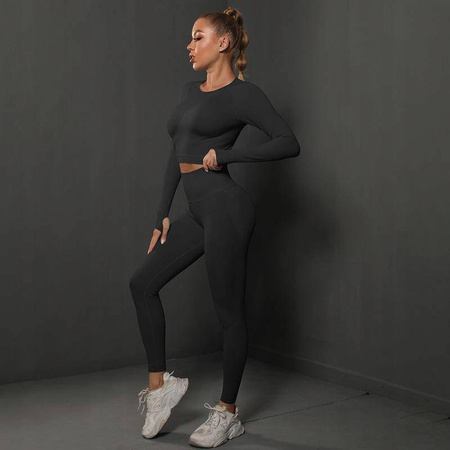 Komplet zestaw sportowy legginsy + top 