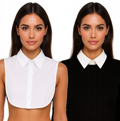 Biały kołnierzyk fałszywa koszula półkoszula