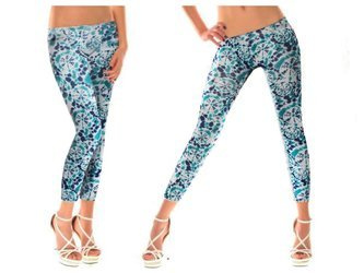 Cienkie legginsy we wzory print