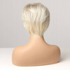 Peruka z grzywką prosta blond krótka