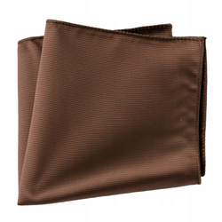 Poszetka męska w prążki - brązowa