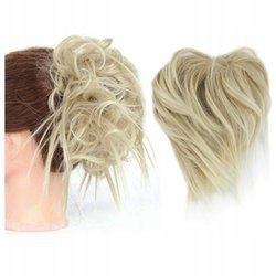 Doczepiany kok na gumce treska gęste włosy