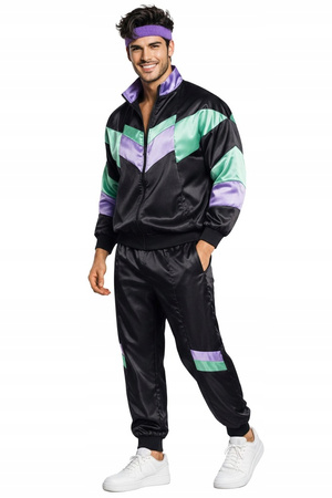 Dres w stylu retro z lat 70. i 80 - czarny