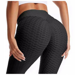 Legginsy sportowe karbowany wzór wysoki stan