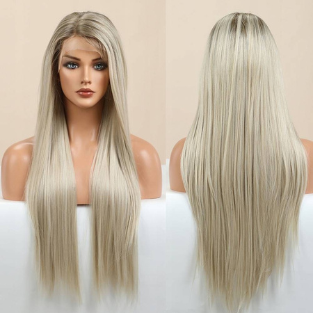 Peruka blond prosta lace front