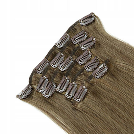Doczepiane włosy clip-in naturalne 40 cm 7 taśm