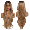 Peruka długa ombre brąz falowana lace front