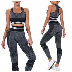 Komplet sportowy legginsy bezszwowe + top