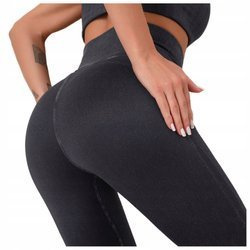 Legginsy fitness sportowe wysoki stan dziury