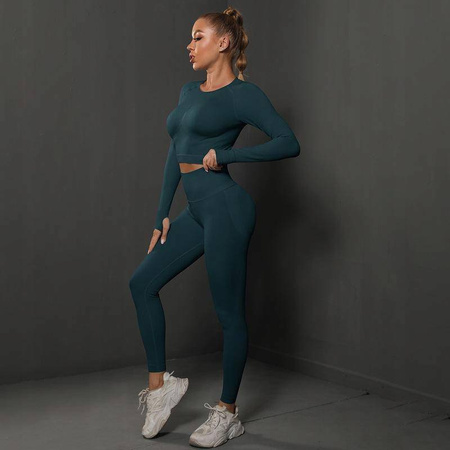 Komplet zestaw sportowy legginsy + top 
