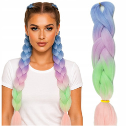 Włosy syntetyczne kolorowe dredy warkocze ombre