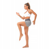 Spodenki sportowe fitness karbowane z wysokim stanem