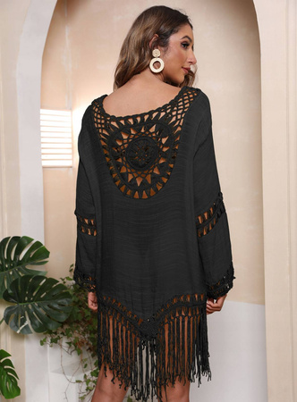 Pareo plażowe sukienka boho frędzle