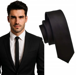Krawat śledzik czarny