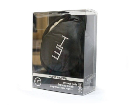 Nauszniki zimowe ze słuchawkami czerwone