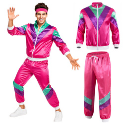 Dres w stylu retro z lat 70. i 80 - różowy