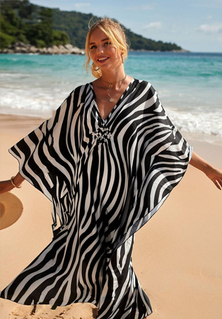 Pareo kolorowe długa sukienka plażowa tunika