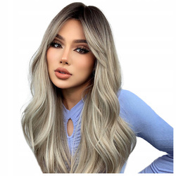 Peruka blond brąz falowana jak naturalna