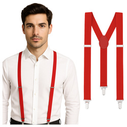 Szelki do spodni 1,5 cm czerwone