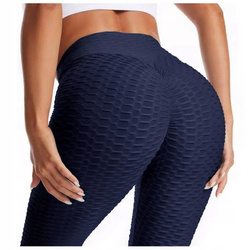 Legginsy sportowe karbowany wzór wysoki stan