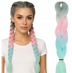 Włosy syntetyczne kolorowe dredy warkocze ombre