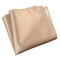 Poszetka męska gładka - beżowa (szampańska)