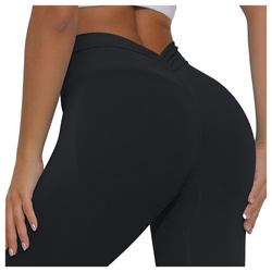 Legginsy sportowe z wysoki stanem i  marszczeniami