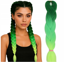 Włosy syntetyczne kolorowe dredy warkocze ombre
