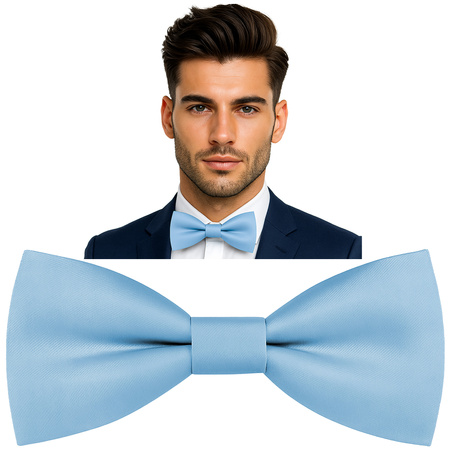 Elegancka muszka męska - JASNONIEBIESKI