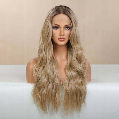Peruka blond falowana lace front