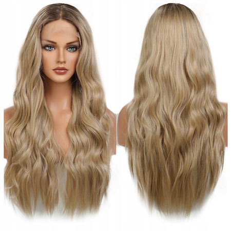 Peruka blond falowana lace front