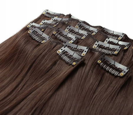 Doczepiane włosy clip-in jak naturalne 60cm 6 taśm