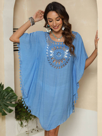 Pareo plażowe sukienka boho frędzle