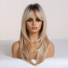 Peruka długa ombre blond prosta grzywka