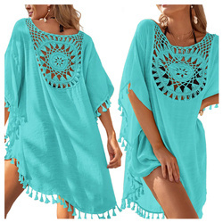 Pareo plażowe sukienka boho frędzle