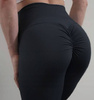 Legginsy sportowe siłownia fitness wysoki stan marszczenia 