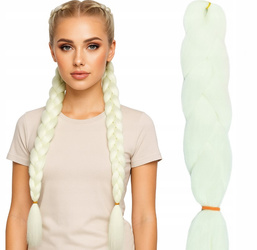 Włosy syntetyczne kolorowe dredy warkocze ombre ŚWIECĄCE