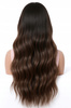 Peruka długa lace front brązowa fale