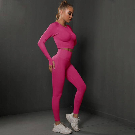 Komplet zestaw sportowy legginsy + top 