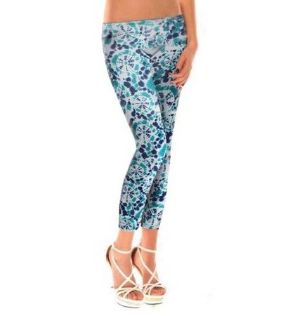 Cienkie legginsy we wzory print 