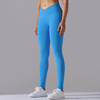 Legginsy sportowe z wysoki stanem i  marszczeniami