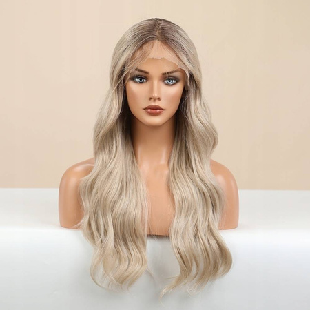 Peruka blond falowana lace front