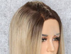 Peruka lace front długa ombre ciemny blond prosta